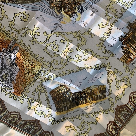 Rome Italy Scarf Italian City Scenes Souvenir European Roman Accessory Gift - Picture 8 of 14